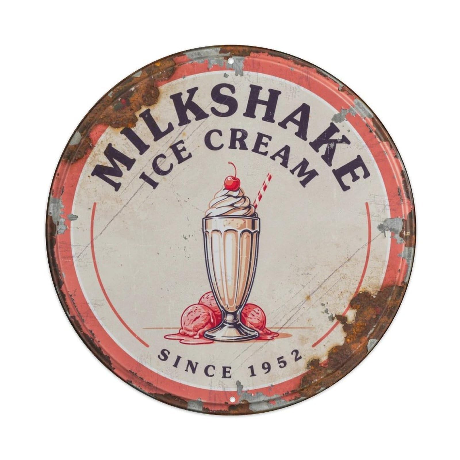 Retro-Milkshake Metal Tin Sign Plaque