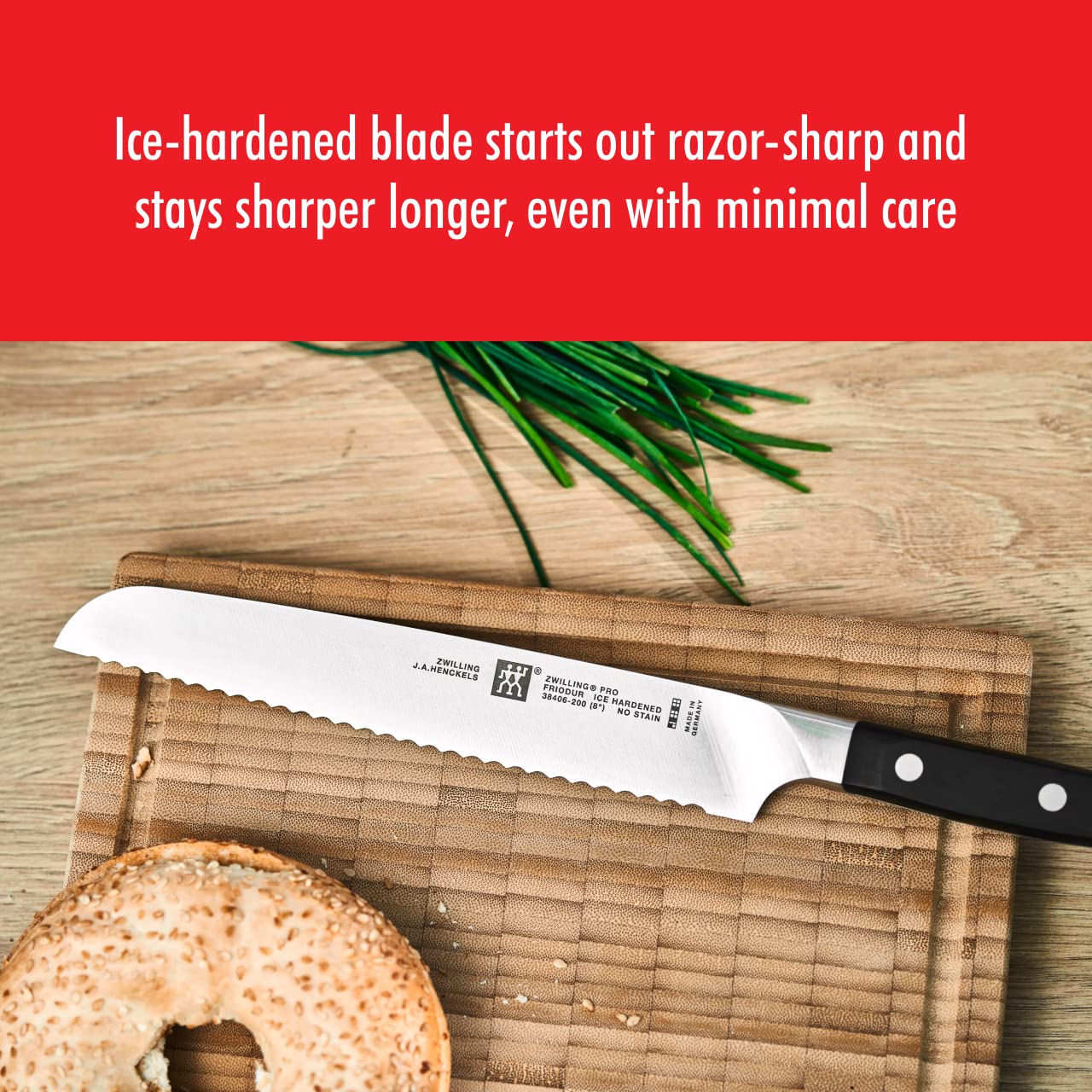 ZWILLING Pro - Juego de cuchillos (10 piezas, con barra magnética de acero inoxidable de 44,5 cm)