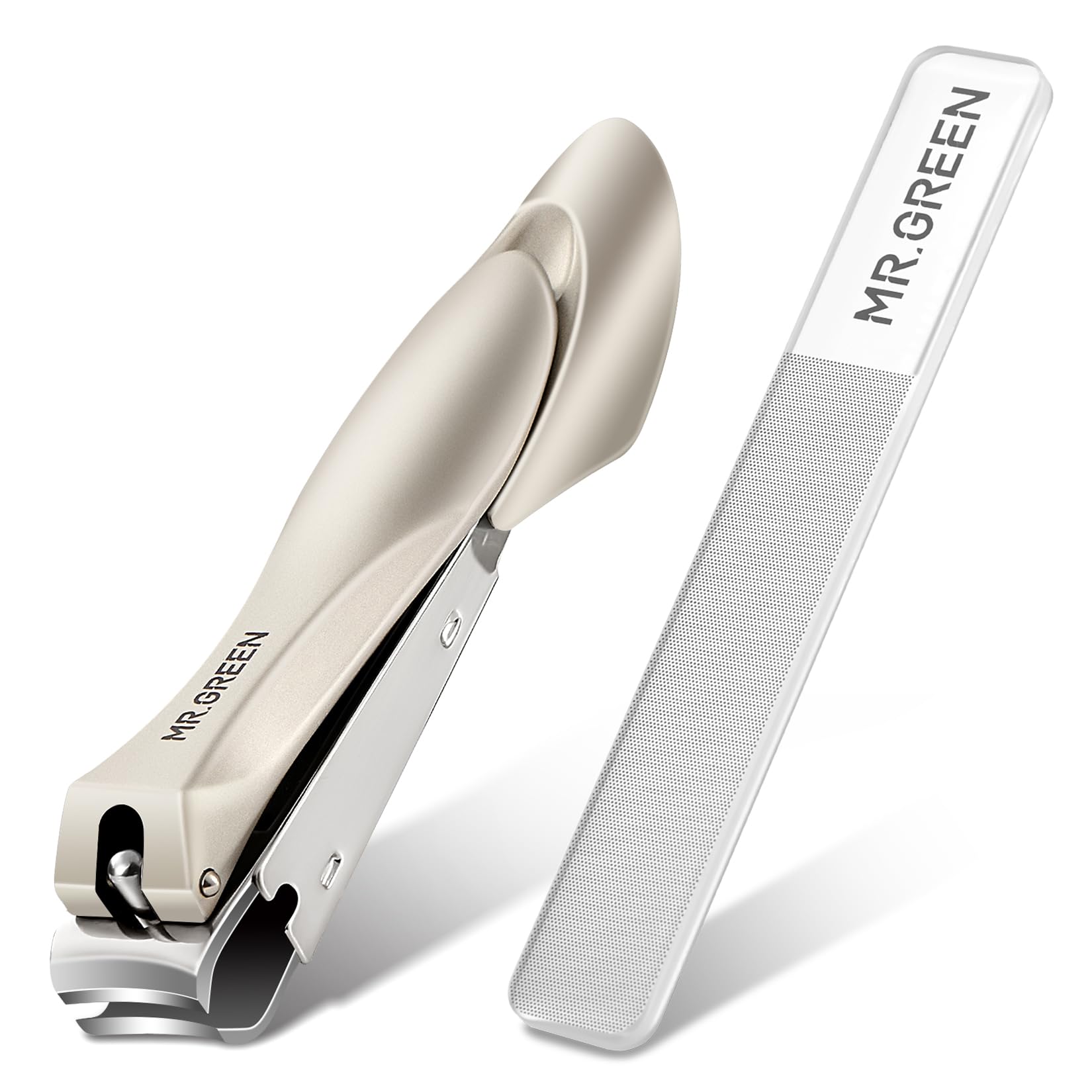 MR.GREEN Nail Clippers Stainless Steel Anti Splash Fingernail Cutter Manicure Tools Bionics Design Pedicure Scissor Nail Trimmer (Nail Clipper (Large)