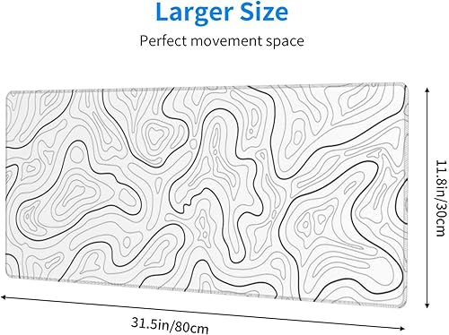 Tapete de Rato Gamer Abstract Topográfico: Design Premium para Setup Perfeito