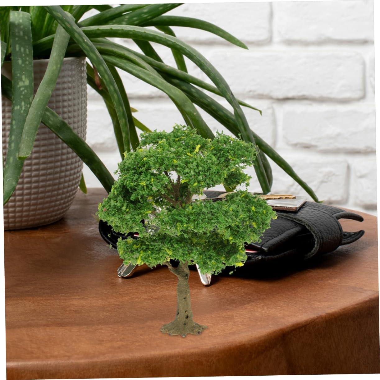 GLEAVI Model Trees Miniature Landscape Ornament DIY Scenery Decoration for Railroad Architecture Diorama 4.72X4.33X3.74 Inch Wire Craft Tree for Model Train and Fairy Garden