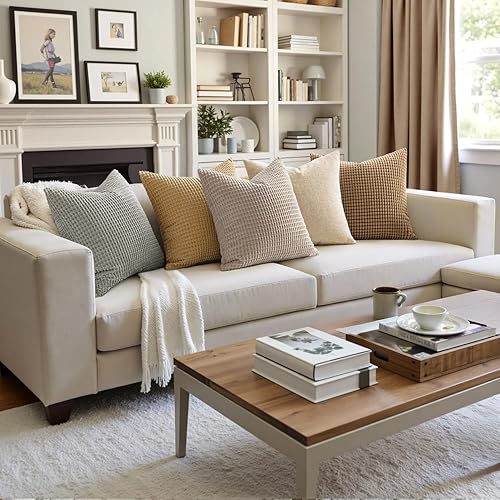 Vista 56 de MIULEE - Fundas de almohada decorativa Funda de cojín suave y sólida para sofá cama Dormitorio.