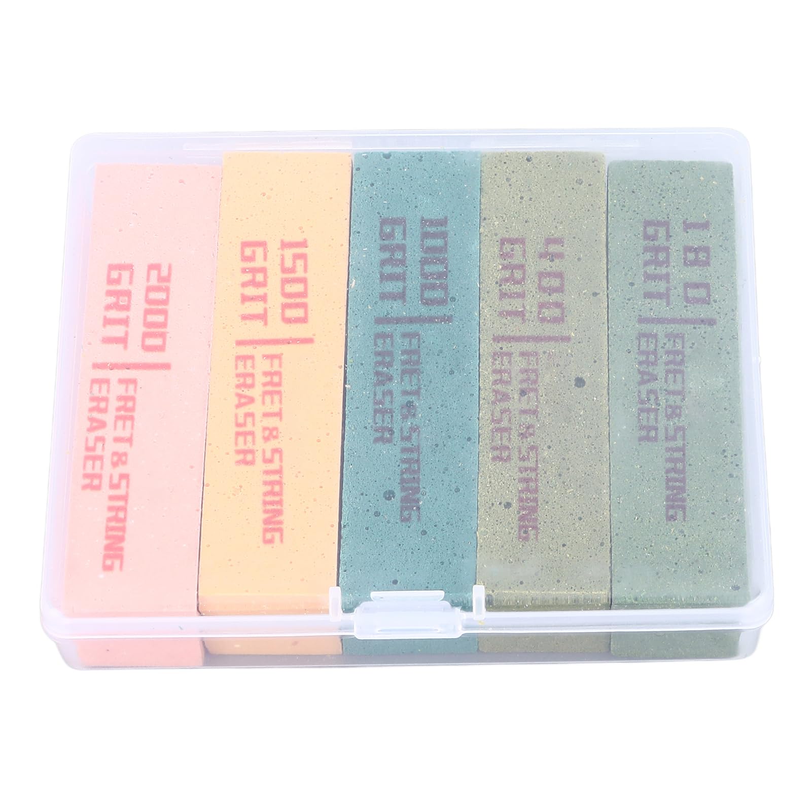 5 Pièces Gomme de Frette, Kit de Polissage de Touche Guitare Instrument de Musique Dépoussiéreur Brosse Outil de Nettoyage de Frette pour L'entretien de Réparation