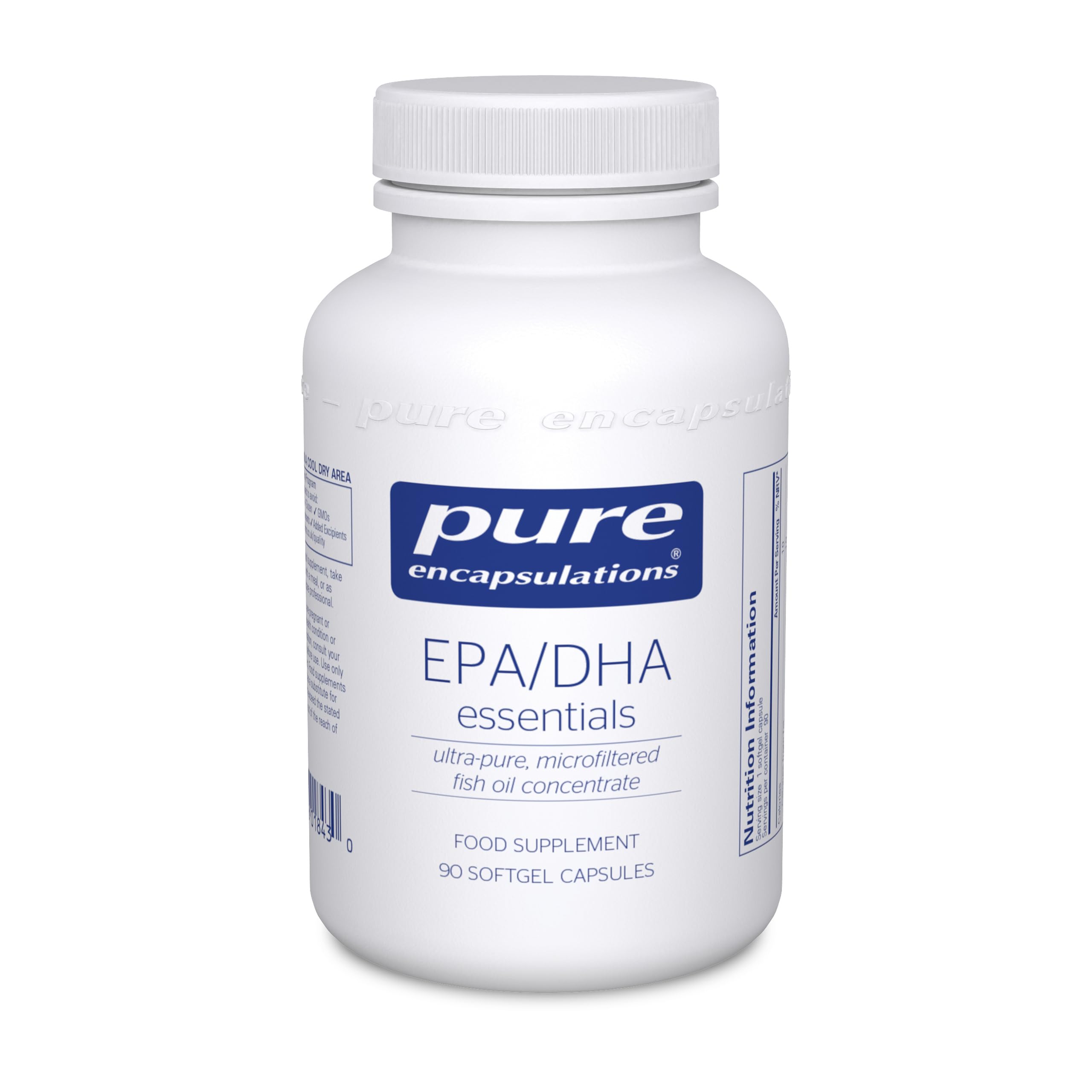 EPA/DHA Essentials - Ultra-Pure, Microfiltered Fish Oil Concentrate - 90 Softgel Capsules