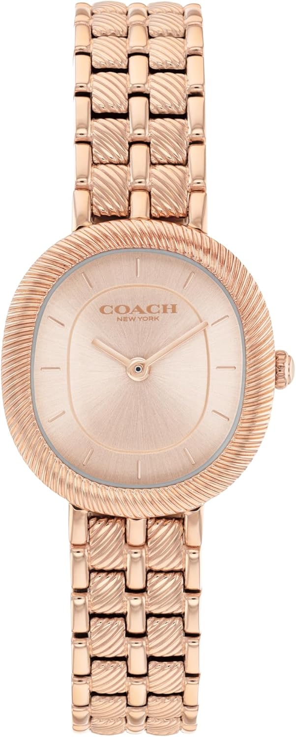 COACH Harlow Women’s Quartz Analog Watch - Bracelet, Modern Versatile Timepiece, Oval Case - Gift for Her 23.8mm