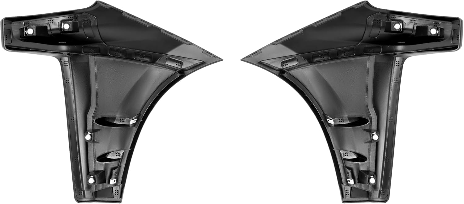KUAFU Front Bumper End Cap Extension Left&Right Side Compatible with 2019-2022 Chevy Silverado 1500 Replacement for 84658017 84658018 GM1016110 GM1017110 Plastic Matte Black Painted