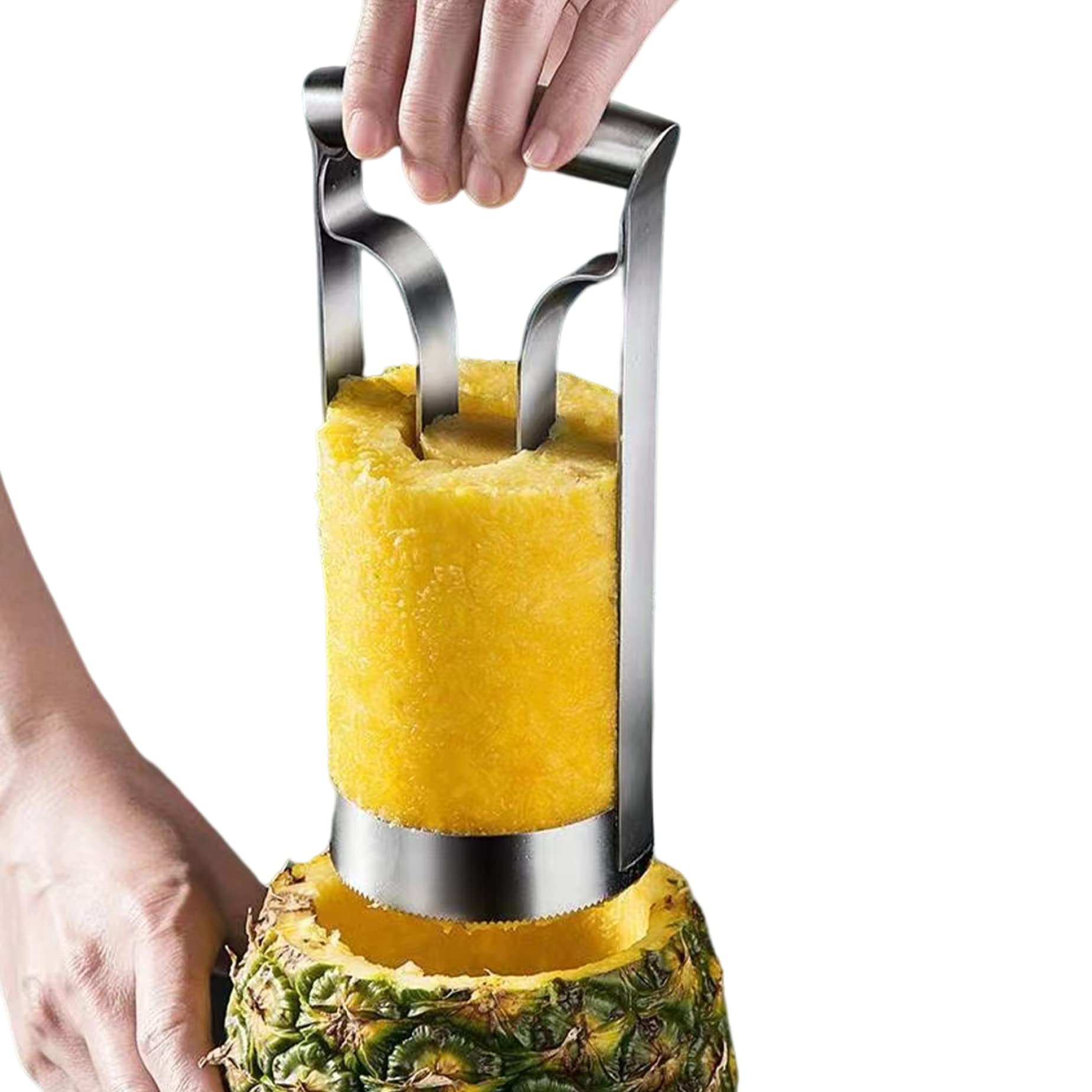 Cortador de abacaxi de 10 cm de aço inoxidável, removedor de núcleo de frutas para anéis