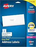 Avery Easy Peel Printable Address Labels with Sure Feed, 1" x 2-5/8" Customizable Stickers, White, 750 Blank Mailing Labels, Great for Mailing, Shipping, and More (5260) – view 1