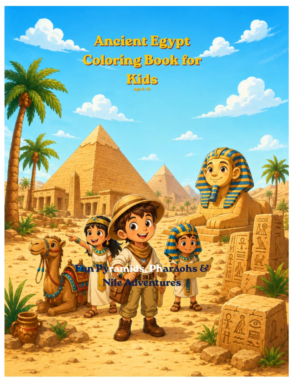 Ancient Egypt Coloring Book for Kids: Fun and Educational Coloring Pages for Ages 6–10