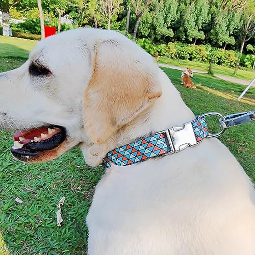 Miniatura 4 de OpetMart Collar para perro, collar de nailon suave y transpirable con hebilla de metal de liberación rápida, collar ajustable para perros pequeños,