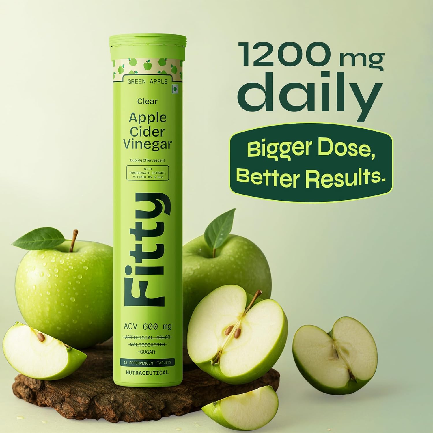 Buy Now Fitty Apple Cider Vinegar Fizz 600Mg | Mix Flavour | With Vi...