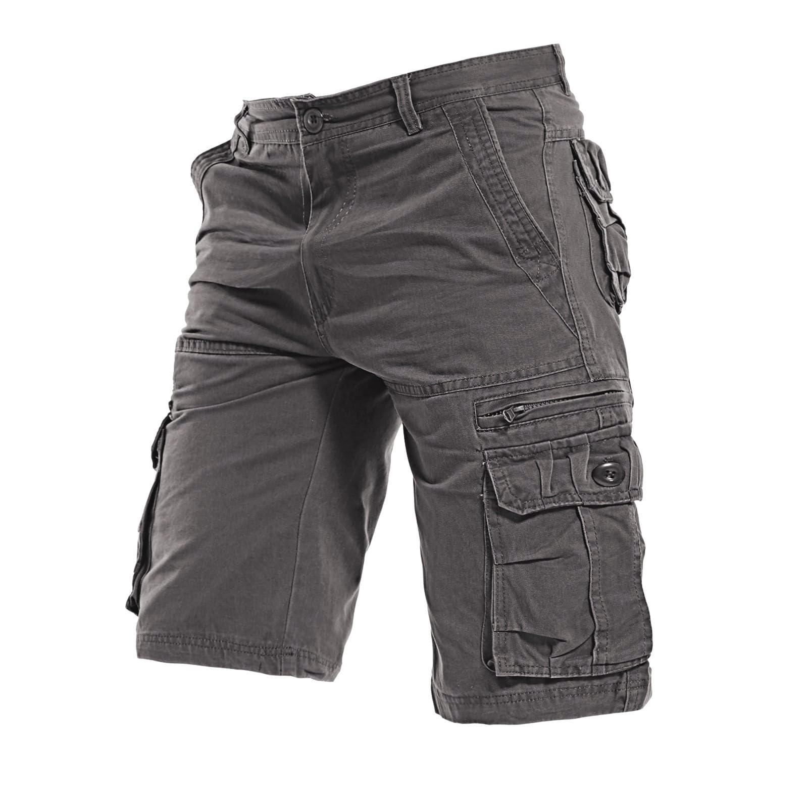 Short décontracté en tricot homme gris confort thermique atelier