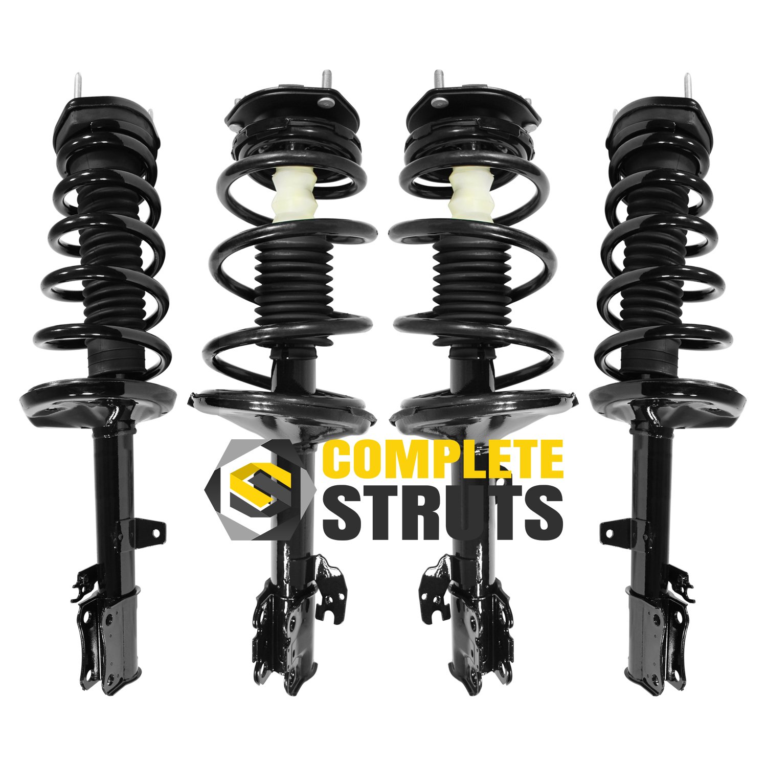 Front & Rear Complete Struts & Coil Spring Assemblies Replacement for 2001-2003 Toyota Highlander FWD (Set of 4)