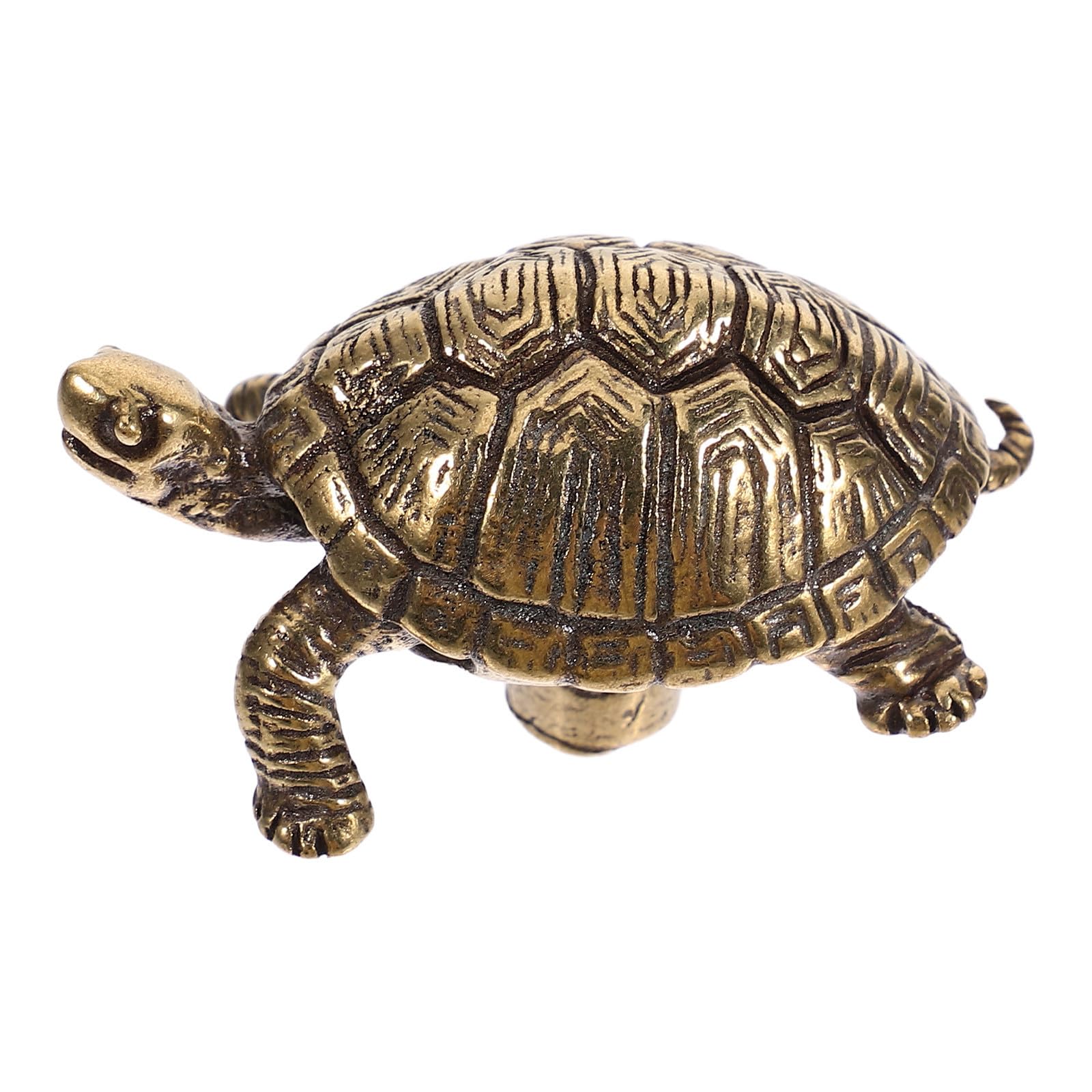 IDEANATEGRATE Vintage Animal Drawer Knobs in Whimsical Turtle Shaped Brass Design, Decorative Cabinet Knobs Featuring Easy Installation and Multifunctional Use for Shoe Cabinets and Furniture