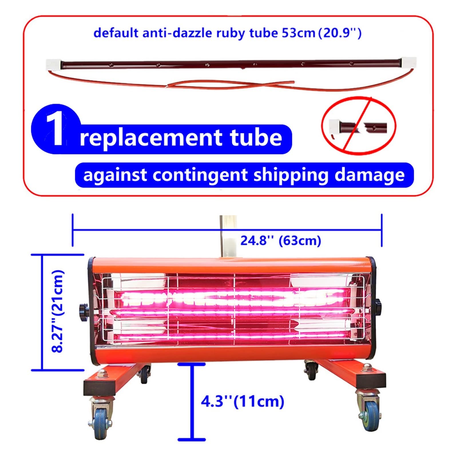 Lampa do utwardzania lakieru, 1050 W Lampa do pieczenia farby na podczerwień Mobile Auto Ogrzewanie Suszarka Utwardzająca Krótki budki Spray