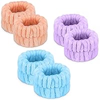 Vista 10 de Toallas de muñeca para mujer para lavar la cara, toalla de microfibra para spa, pulseras absorbentes, banda para el sudor para niñas que evitan que