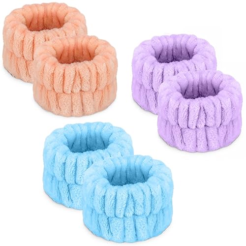 Miniatura 10 de Toallas de muñeca para mujer para lavar la cara, toalla de microfibra para spa, pulseras absorbentes, banda para el sudor para niñas que evitan que