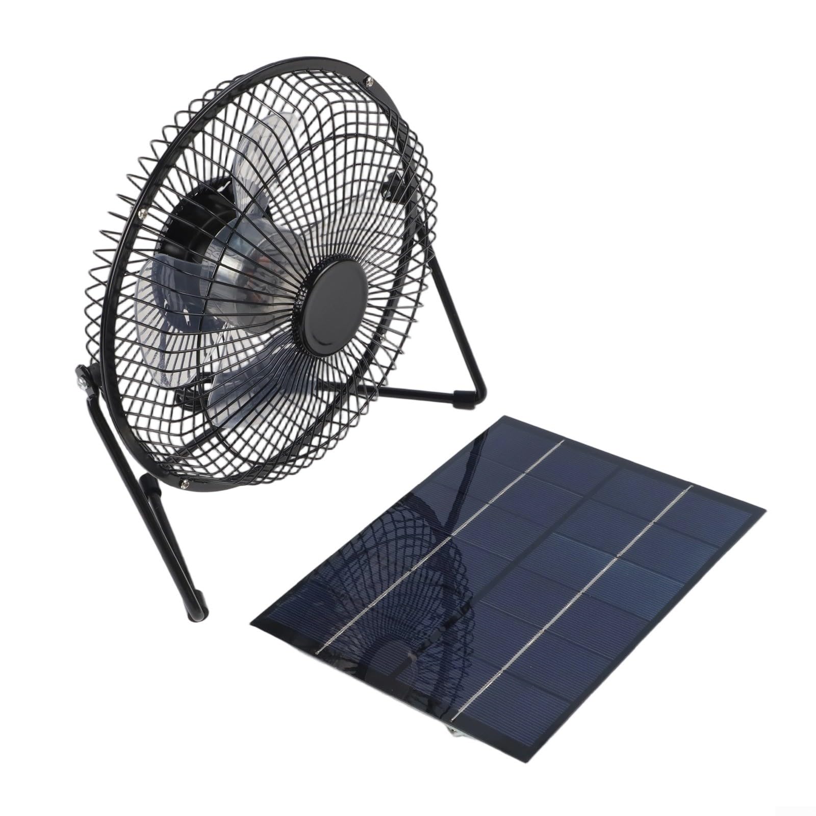 Kit de ventilador de panel solar, 5,2 W 6 V policristalino para ventilador USB de 8 pulgadas para pequeños gallineros, invernaderos, cobertizos y casas de mascotas