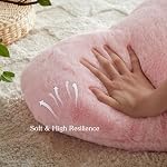 EastTree Oreillers pour la Saint Valentin, Oreil en forme de coeur rose clair, Ultra Petit mignon doux oreillers moelleux, Oreillers à lancer d'amour Cadeaux, Femmes filles Salon Décor 10x13 1 cm