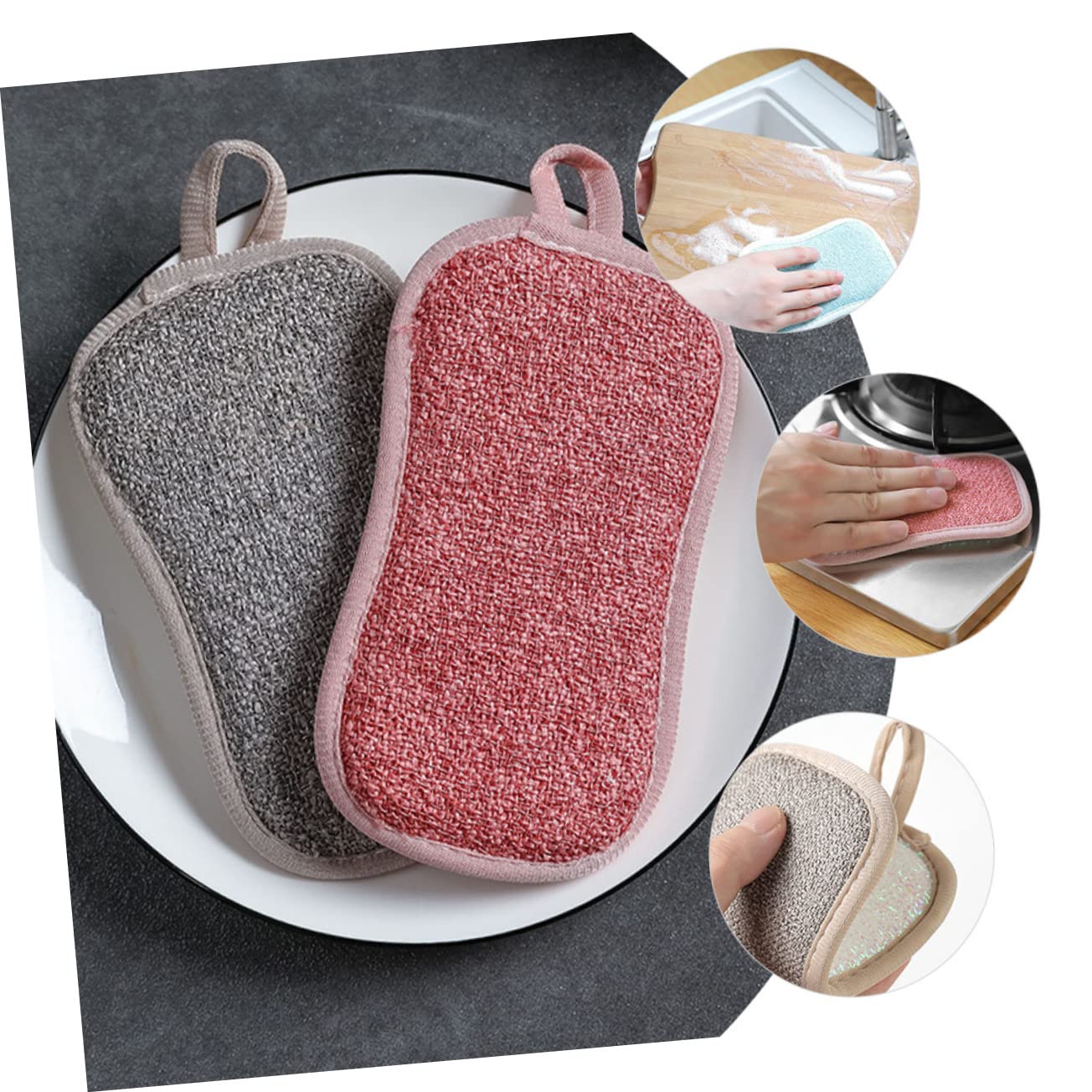 SOLUSTRE 20pezzi Spugne per Piatti Spugne Abrasive per Resistente e Assorbente per e Lavelli Conveniente
