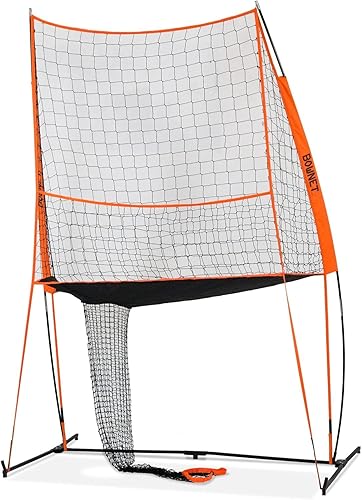 Miniatura 9 de Bownet Estación de práctica de voleibol deportivo naranja 8 x 11 pies red de práctica de Bow-VB