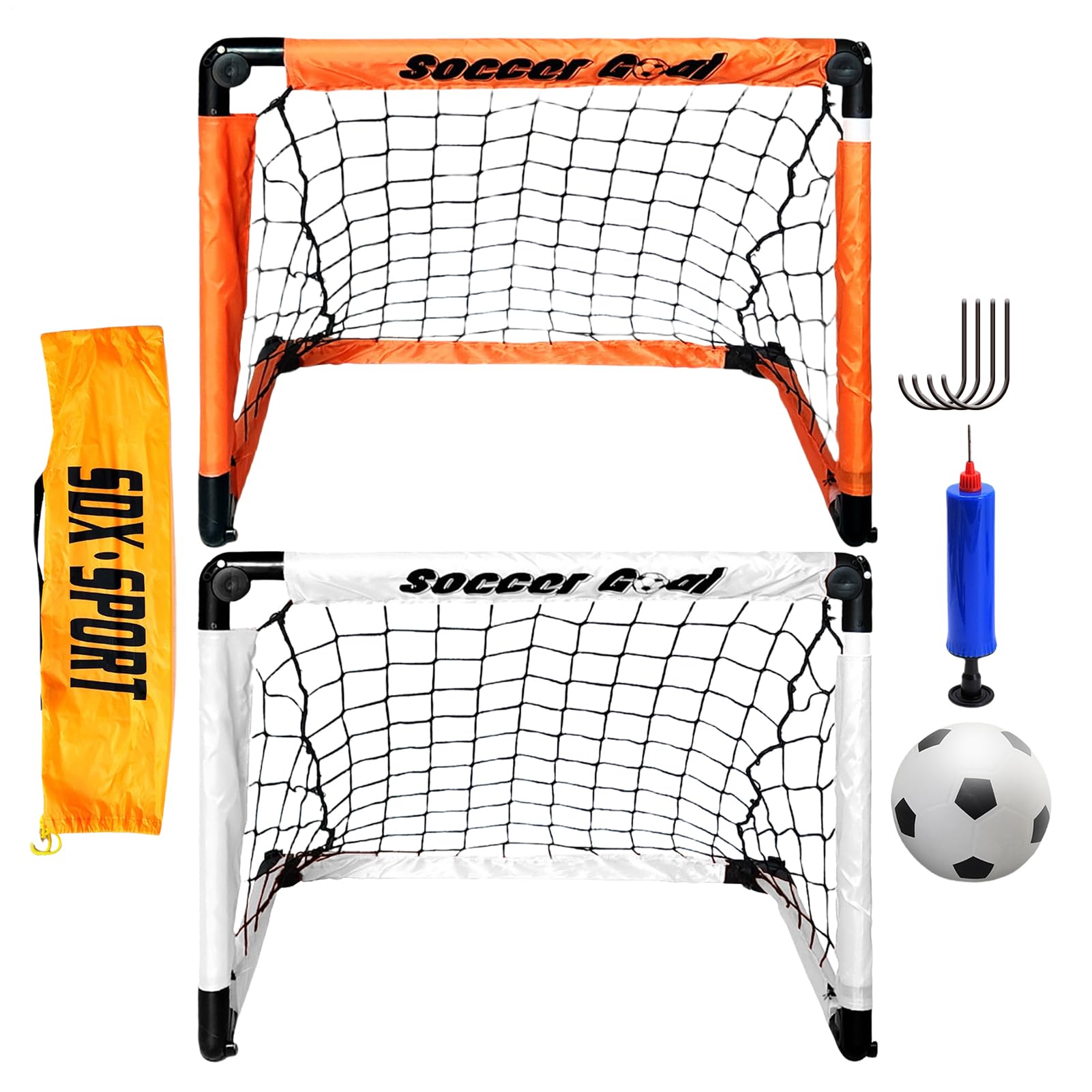 Red de fútbol portátil para niños – Portería de entrenamiento al aire libre con bolsa de transporte | Red ligera de ejercicio de fútbol para patio trasero, parque, entrenamiento deportivo, juegos