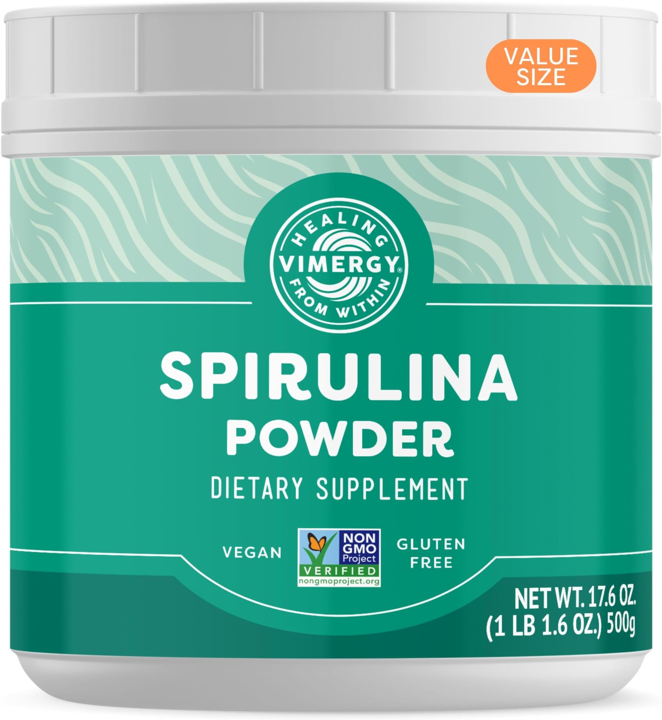 Spirulina Powder, 166 Servings – Value Size – Greens Powder – Nutrient Dense Blue-Green Algae Superfood for Smoothies & Juices – Immune Support - Non-GMO, Gluten-Free, Vegan & Paleo - 500g