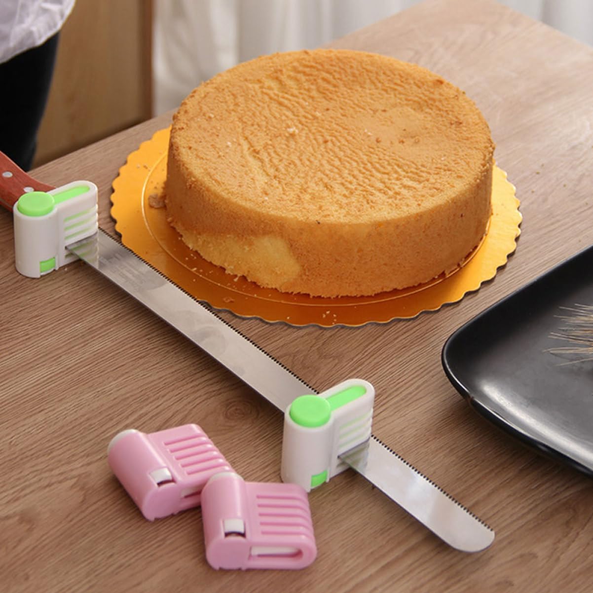 6Pcs Cake Slicing Leveler Plastic Adjustable Cake Cutting Fixator