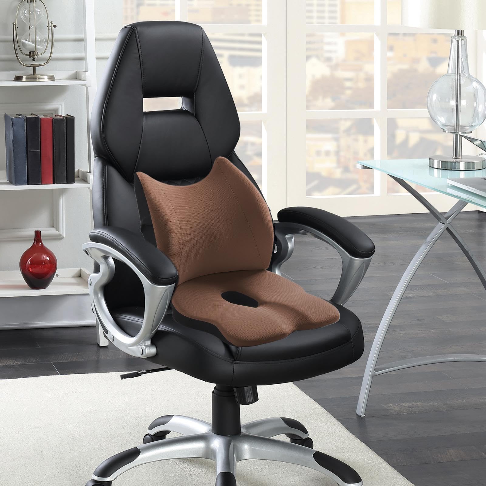 Générique Coussin de Siège et Soutien Lombaire Support Lombaire Ergonomique