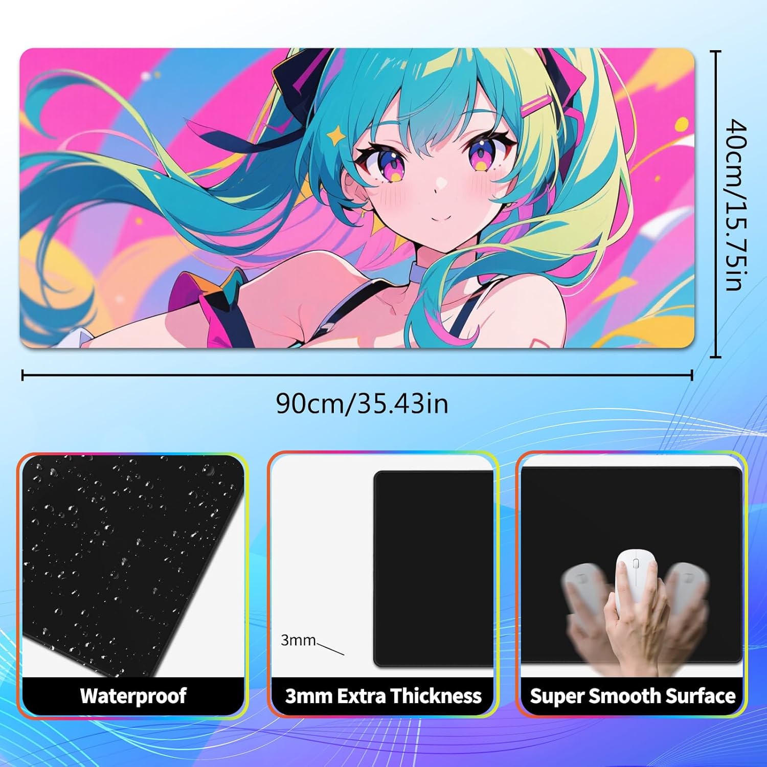 US Shipping Custom Mouse Pad with Photo Personalized Mouse Pad for Office & Gaming Add Your Own Text, Logo, or Design Non-Slip Rubber Base