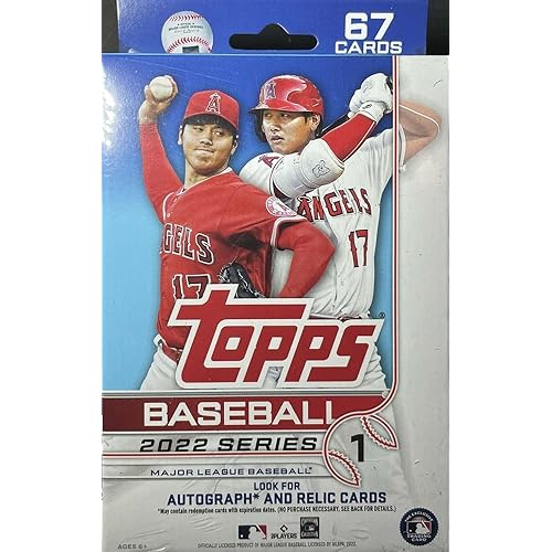 2022 Topps Series 1 Factory Sealed Hanger Box with 67 Cards including Possible Rookies Autographs and Jersey Cards