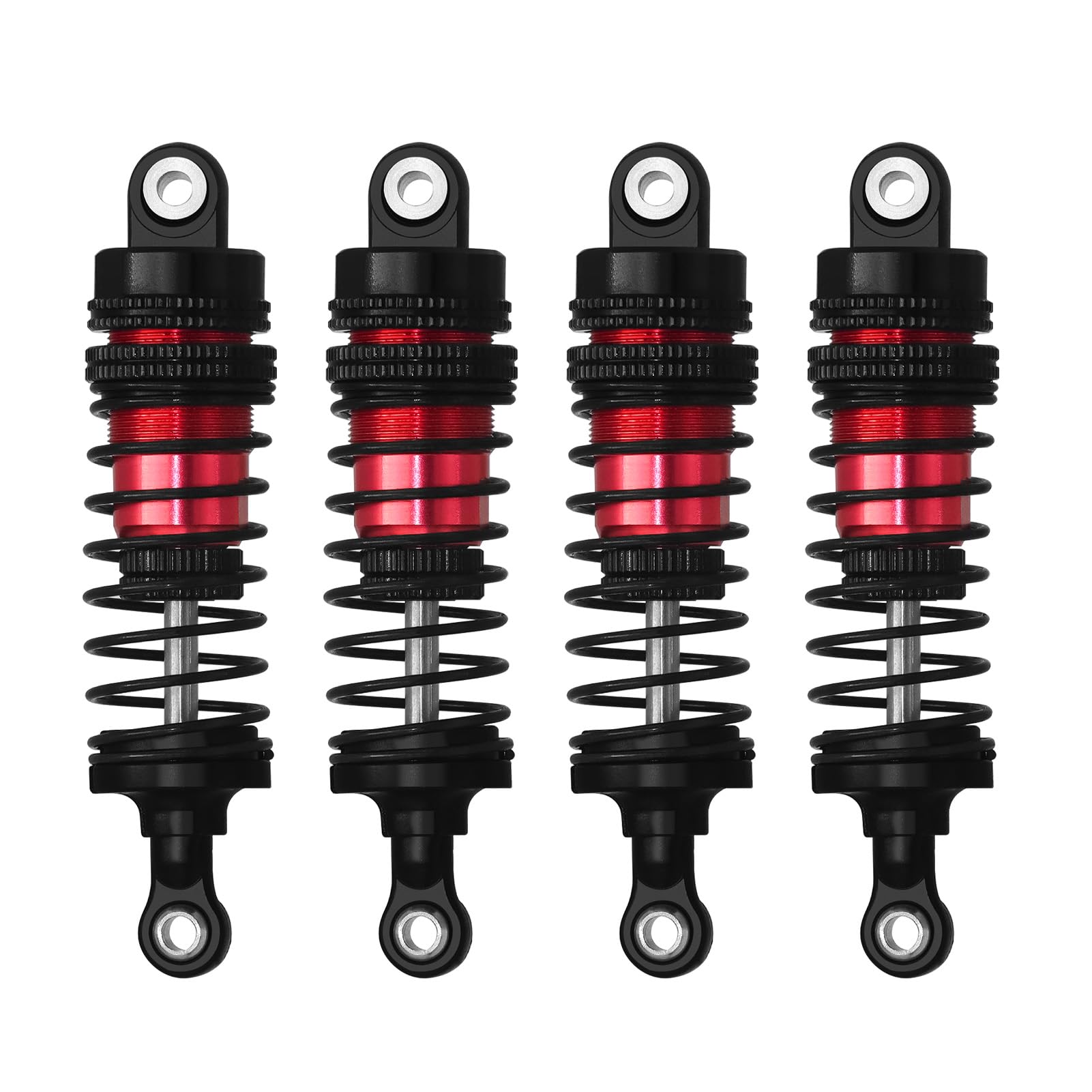 RCENJOY RC Shock Absorber Set 4pcs Dampers for Haiboxing 1/16 HBX16889 16890a 16889A 16889PRO RC Crawler Car (Red)