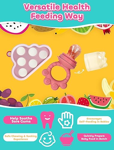 Miniatura 2 de Moldes para paletas de leche materna y chupete de alimentos para bebés, recipientes de silicona para almacenamiento de alimentos para bebés, moldes