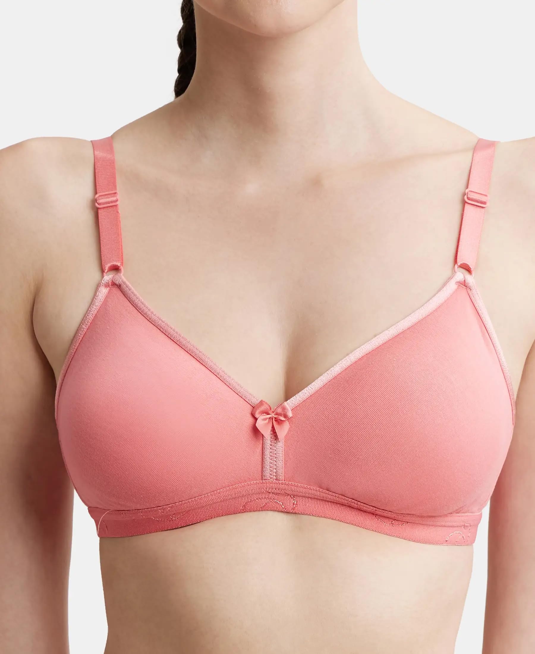 Jockey 1581 Womens Wirefree Non Padded Super Combed Cotton