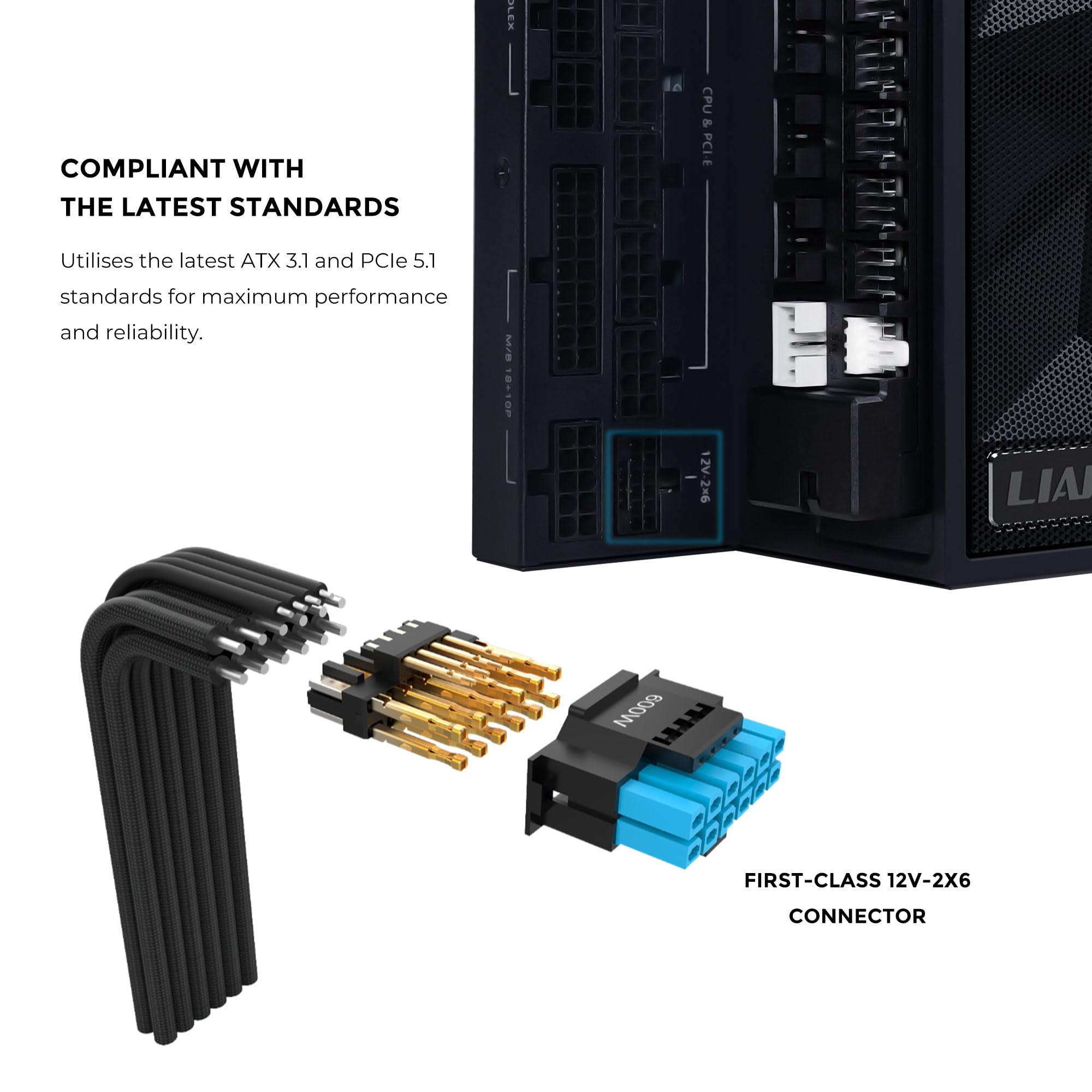 Amazon.co.jp: Lian Li EDGE ゴールド 1000W PC 電源 ブラック、1000