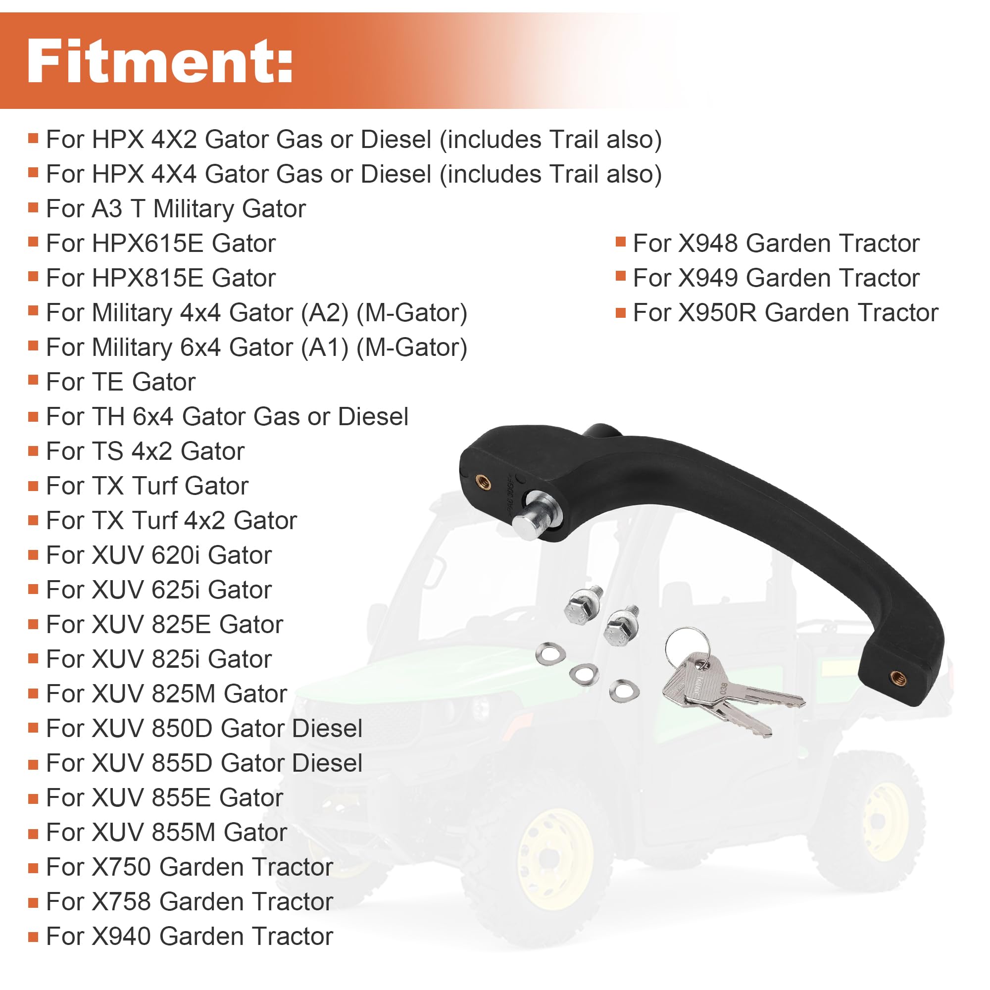 Amazon.com: Door Handle Kit AUC15338 for John Deere Gator HPX615E