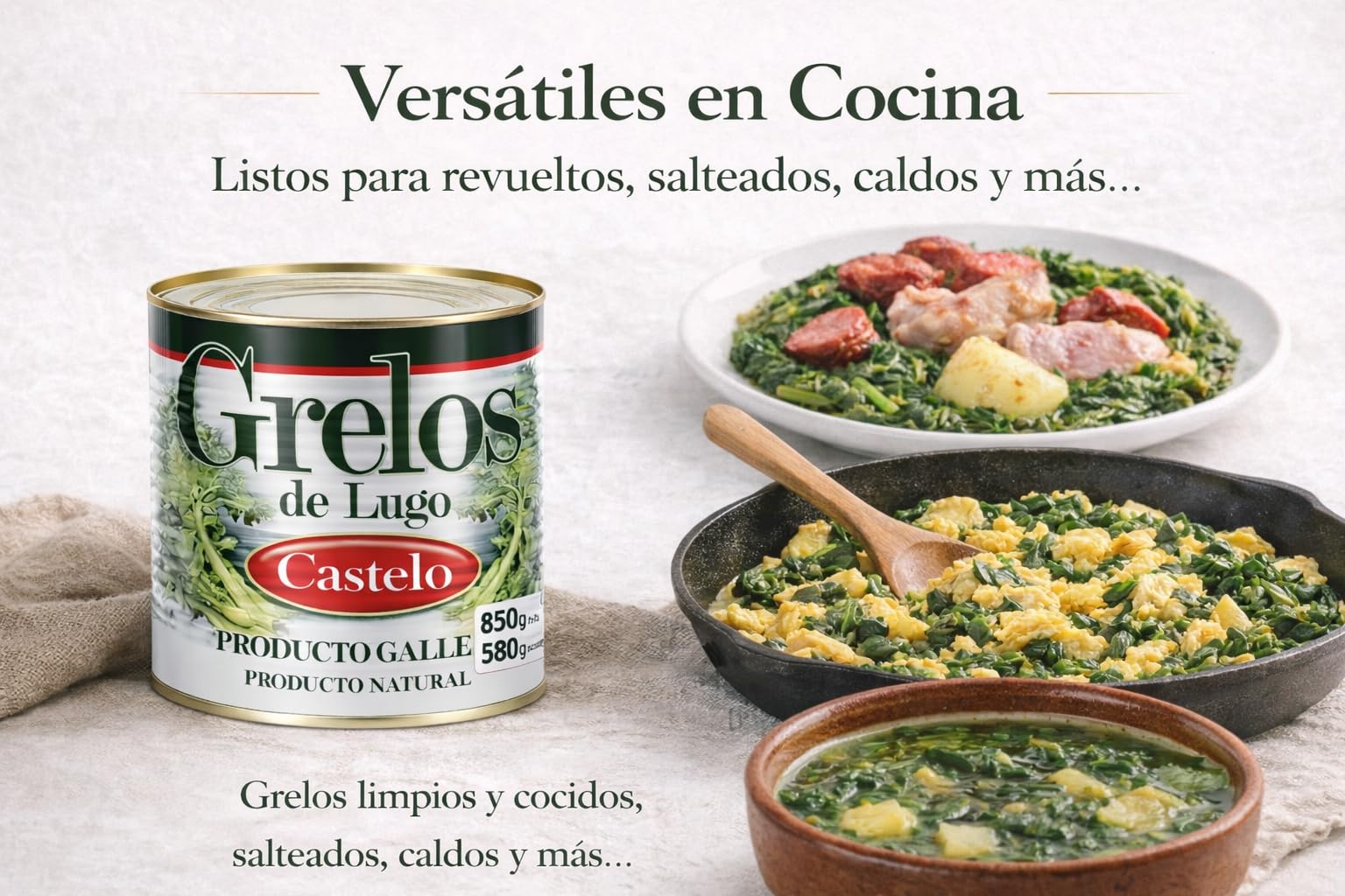 Castelo Grelos Gallegos al Natural - 850 gr