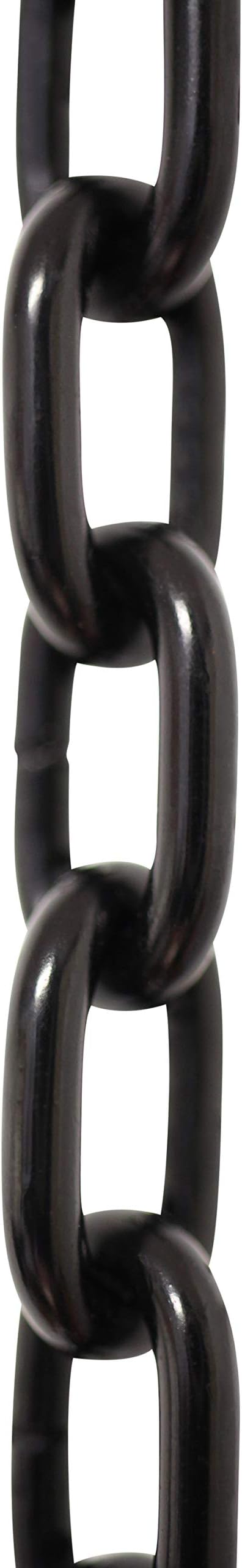 RCH Hardware CH-S53-14-BLK-3 | 12 Gauge Decorative Solid Steel Standard Link Fixture Chain | 3 Foot Increments |Black Finish
