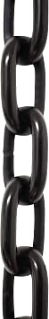 RCH Hardware CH-S53-14-BLK-3 | 12 Gauge Decorative Solid Steel Standard Link Fixture Chain | 3 Foot Increments |Black Finish