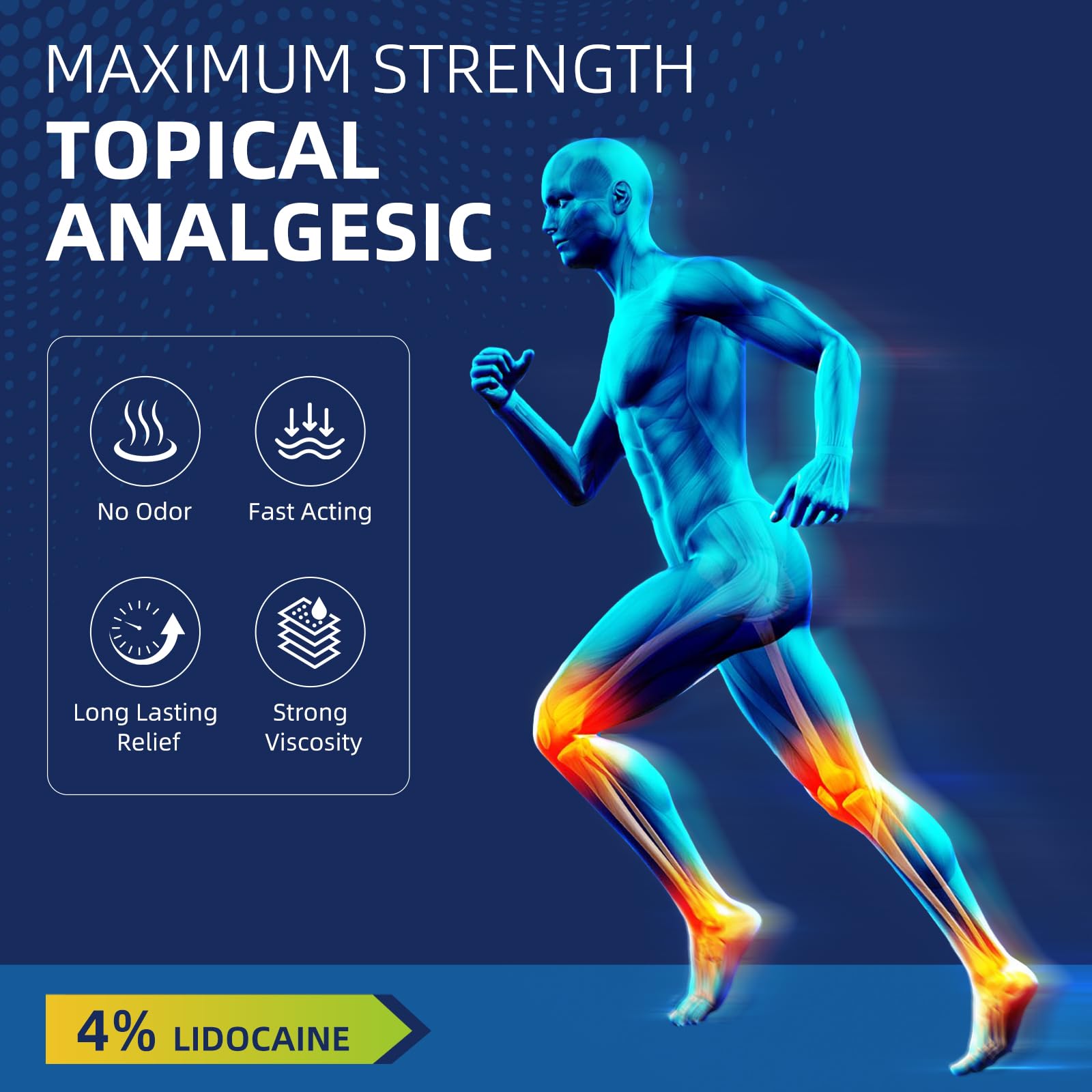 4% Lidocaine Pain Relief Patches 32 Count - Maximum Strength Relief for Back, Neck, Shoulder, Joint & Muscle Pain, Add Menthol, 12 Hour Long Lasting Relief Pains - 3