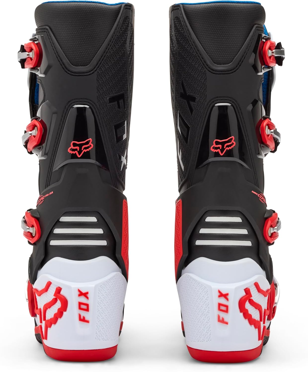 Fox Racing Men's Motion Motocross Dirt Bike Boots, White/Fluorescent Red, 10.5