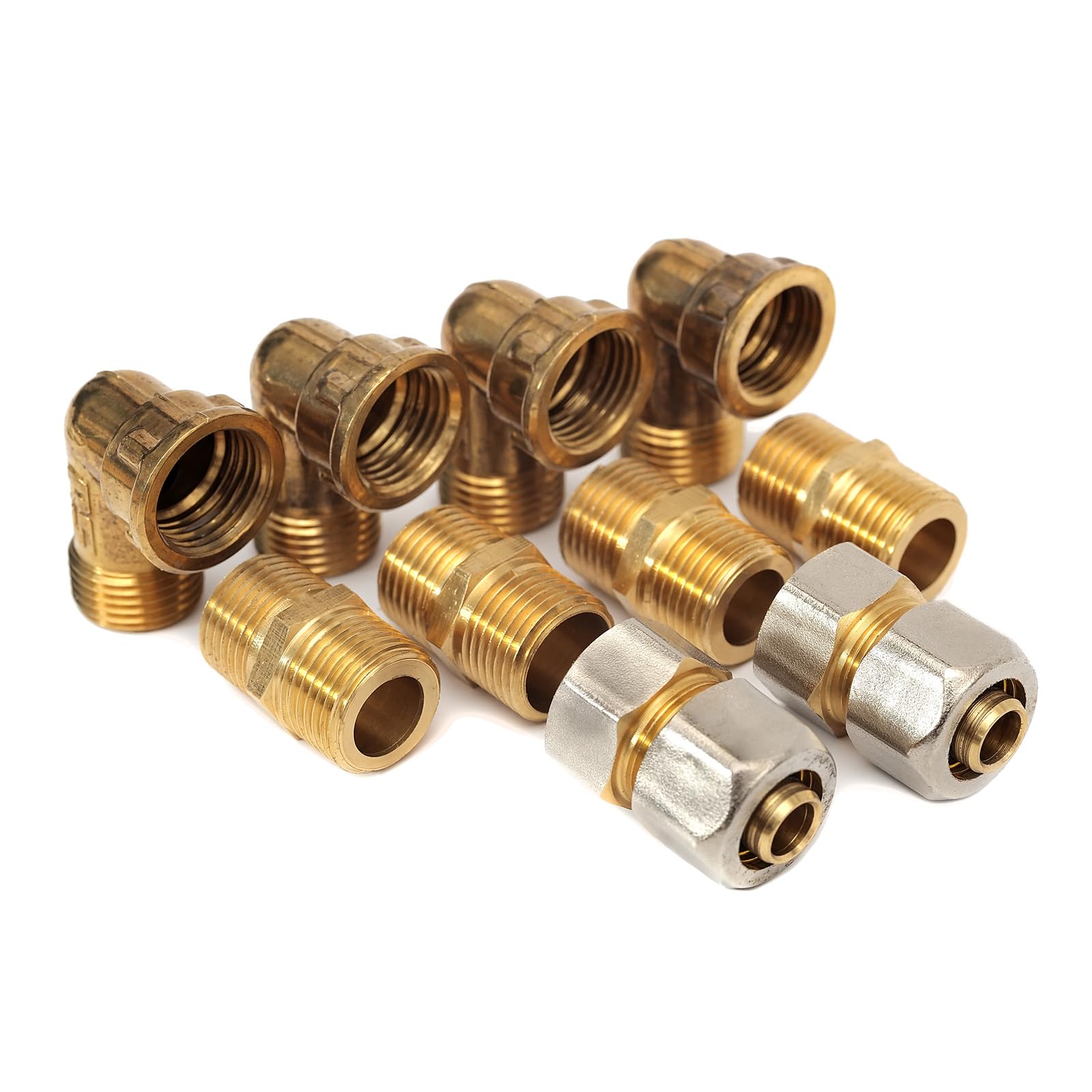 BONFIX Knel messing rechte verloopkoppeling 12 x 10 mm knel, 2 stuks kopen