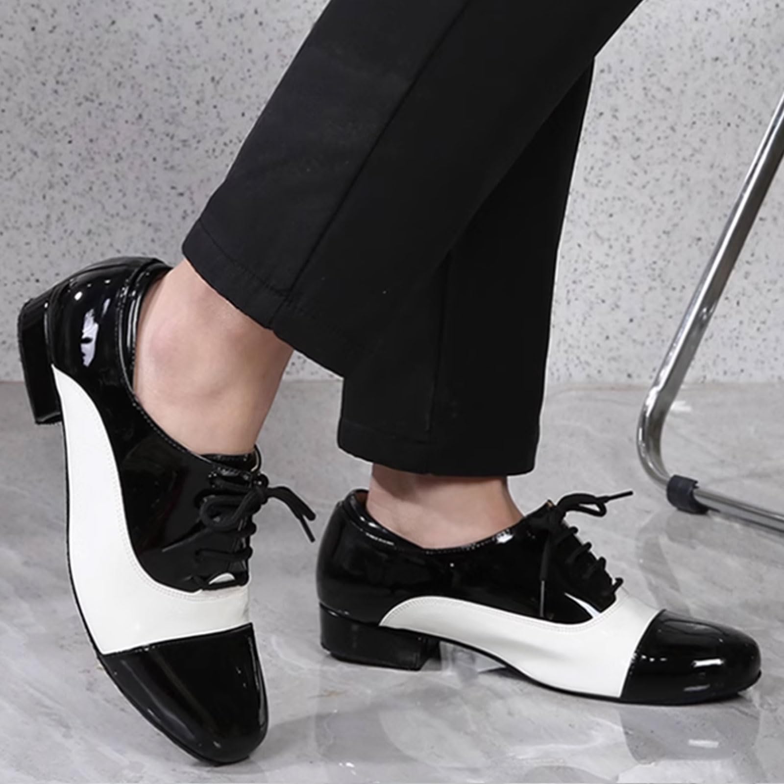 Zapatos de Baile de salón para Hombre,Zapatos clásicos de Baile Latino Moderno para Hombre,Zapatos de Baile Latino Hombre,Zapatos de Baile para Salsa Hombre,Respirable,Interior.