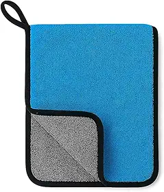 Pano de Microfibra Automotivo 600 GSM 30×40 cm Ultra Macio, Super Absorvente, Sem Riscar, Para Carro, Moto e Limpeza Geral. (1, Azul, Único)
