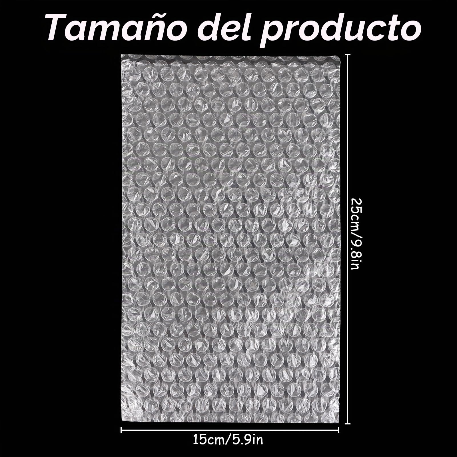CYEER 100 piezas bolsas de burbujas transparentes, 15x25CM bolsas de plástico de burbujas, bolsas de burbujas, material de embalaje de plástico de burbujas para el embalaje de envío