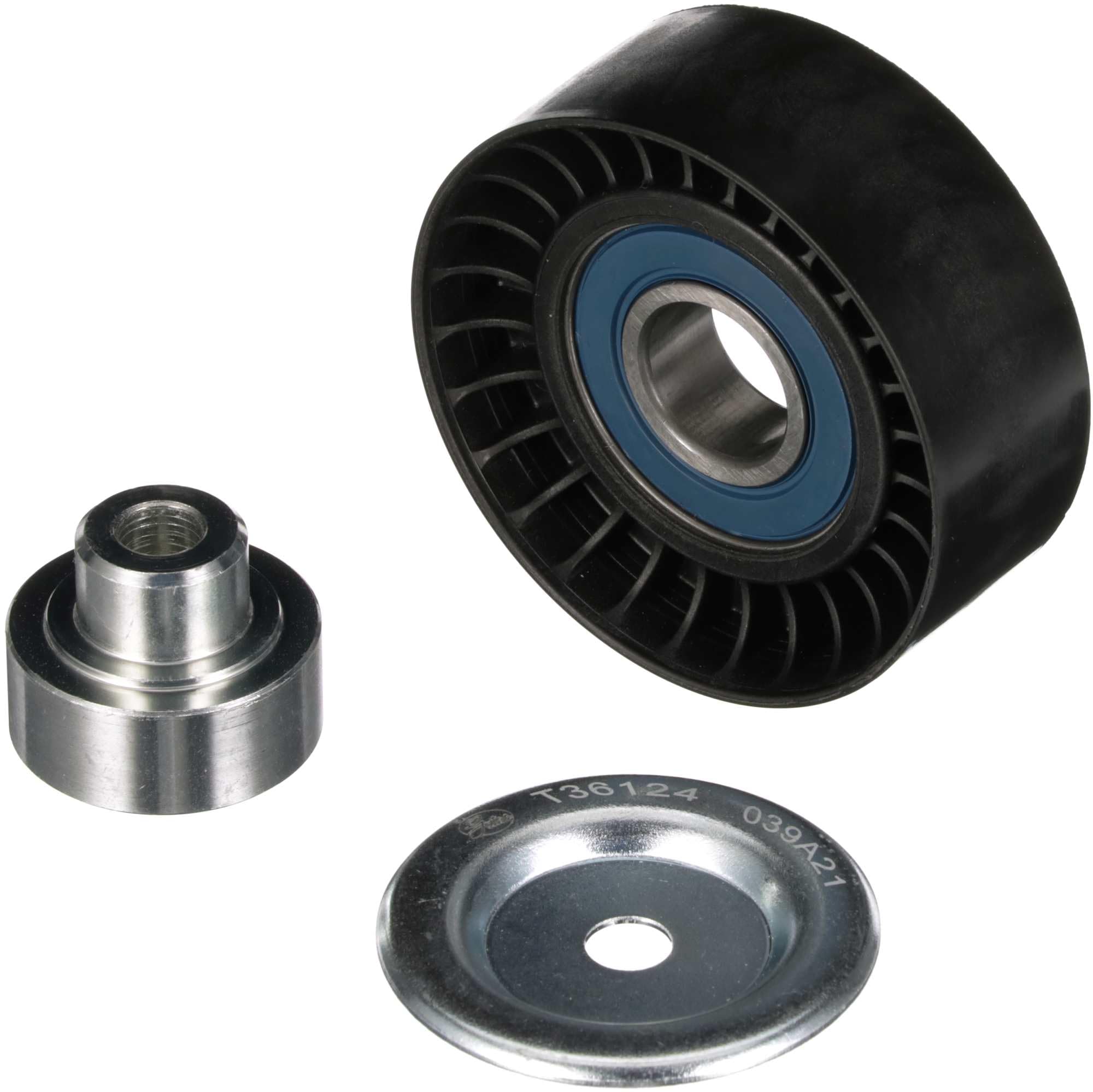 Aux Belt Idler Pulley fits FORD MONDEO Mk3 TDCi 2.2D 04 to 07 Guide Deflection