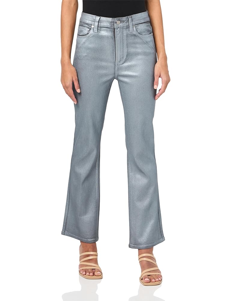 デニム・ジーパン Paige Claudine Straight Jeans PAIGE Women's Claudine Jeans, Silver Shimmer Luxe Coating at