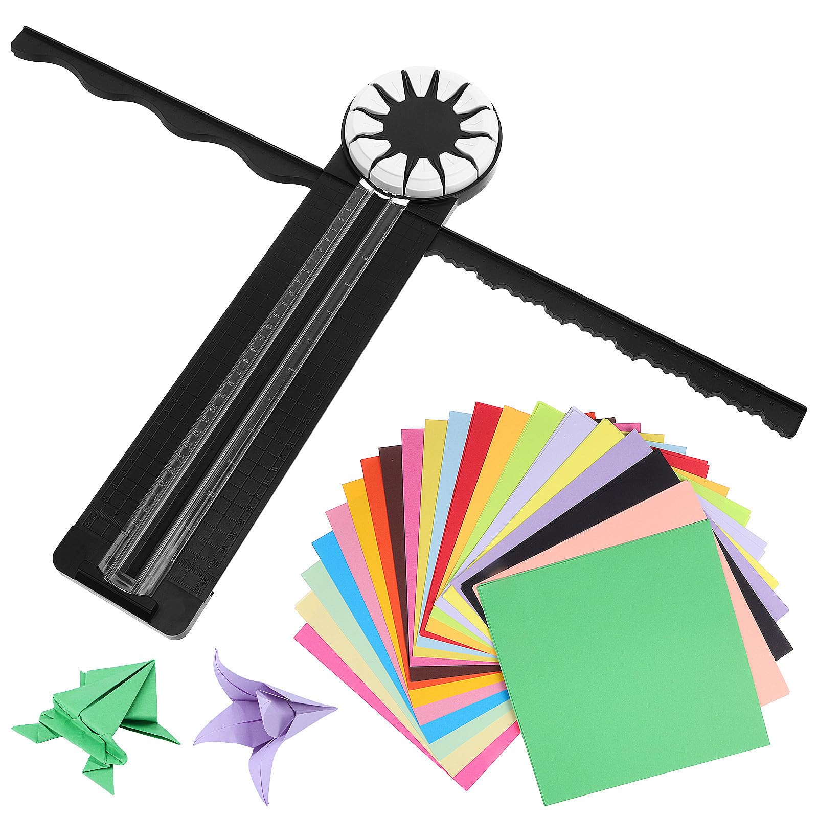 Cortadora de Bordes de Papel de Plástico Negro Alta Precisión y Funcionalidad Versátil para Manualidades y Uso en Oficina