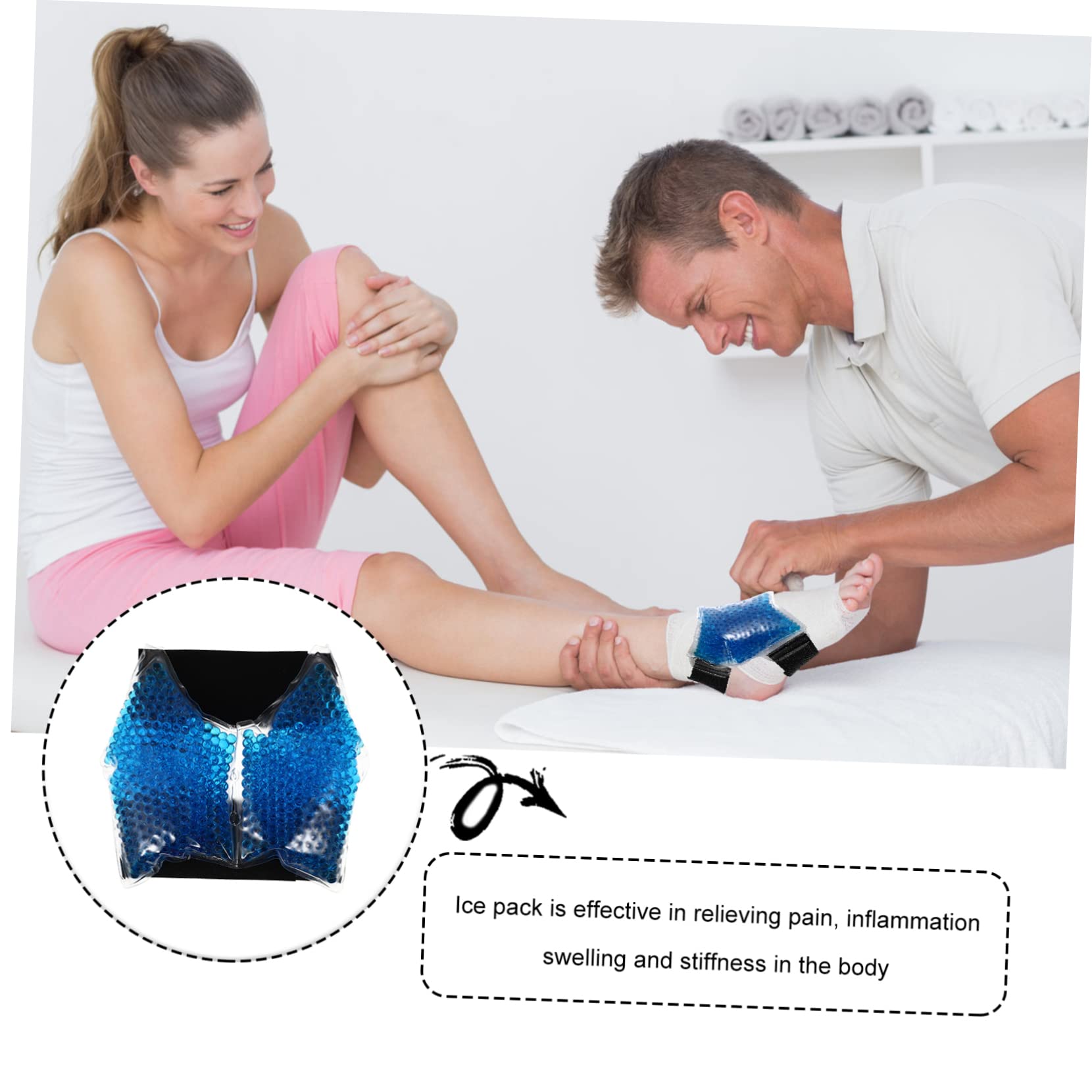 Healvian Borsa per Ghiaccio Piede e Caviglia in Pvc Gel Morbido Riutilizzabile per Terapia Caldo e Freddo, Allevia e Gonfiore, per Uso Domestico e Riabilitazione