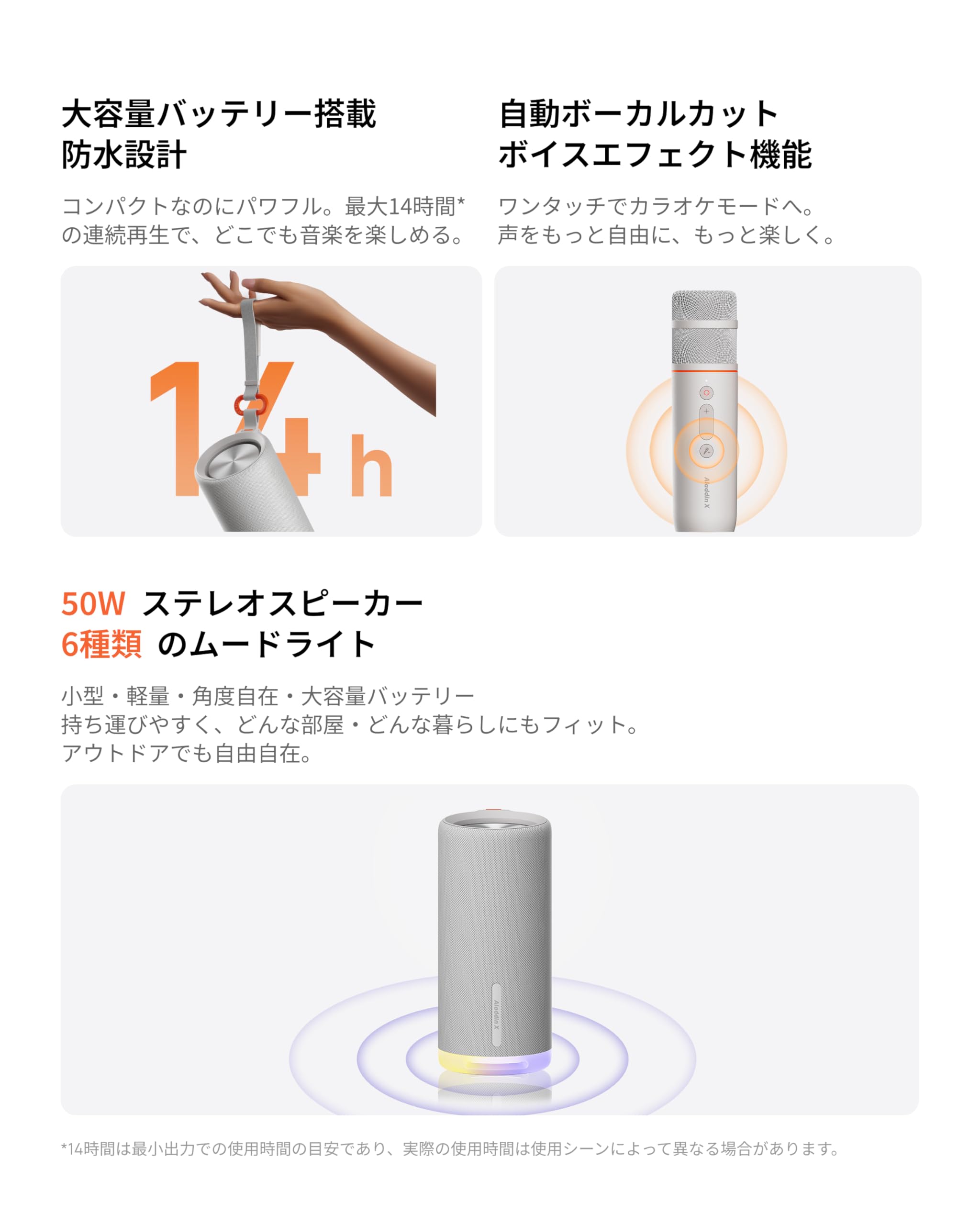 Amazon.co.jp: Aladdin SoundMate スピーカー＆マイク セット カラオケ